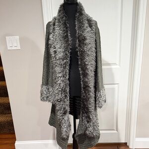 Noelle Posh Long Jacket color pewter NWT one size fits all